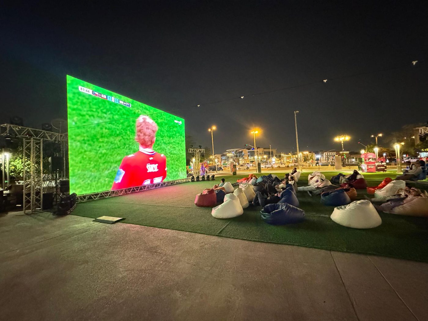 FIFA World Cup 2026 fan zone at Wahat Al Riyadh with a giant LED screen